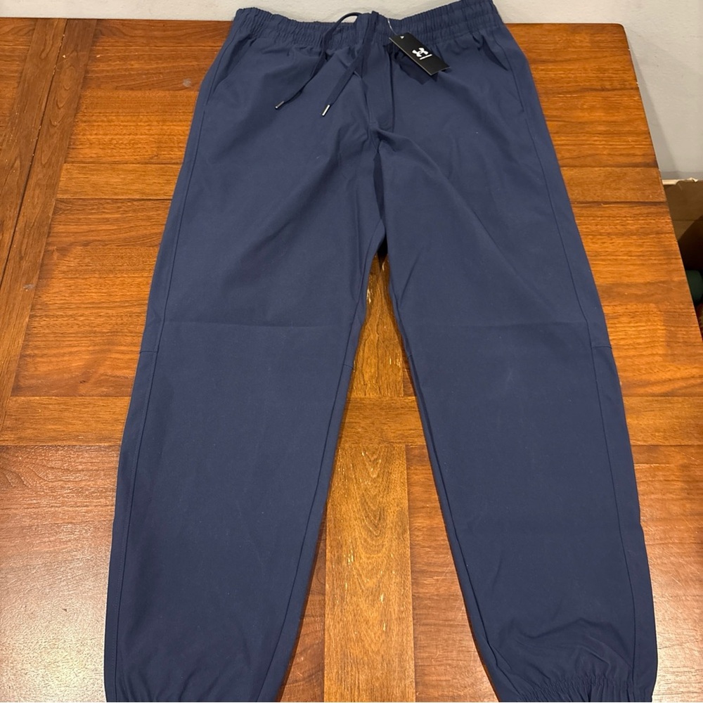 Under Armour UA Icon Woven Jogger Pants Men’s Large Navy Blue 6000663 $80 NWT